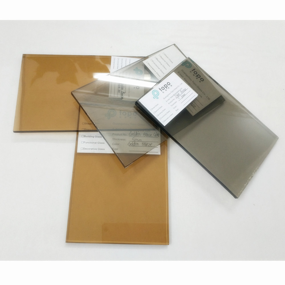 Tinted Bronze Float Sheets Glass for Curtain Walls