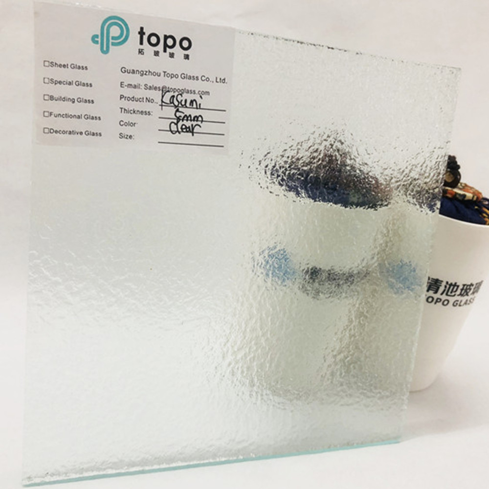 3mm 4mm 5mm Clear Kasumi Pattern Glass