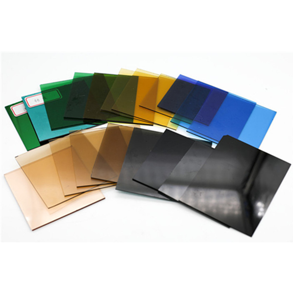Less Than 2mm Colored Green/Blue/Bronze/Black/Pink/Gray Ultra Thin Sheet Glass